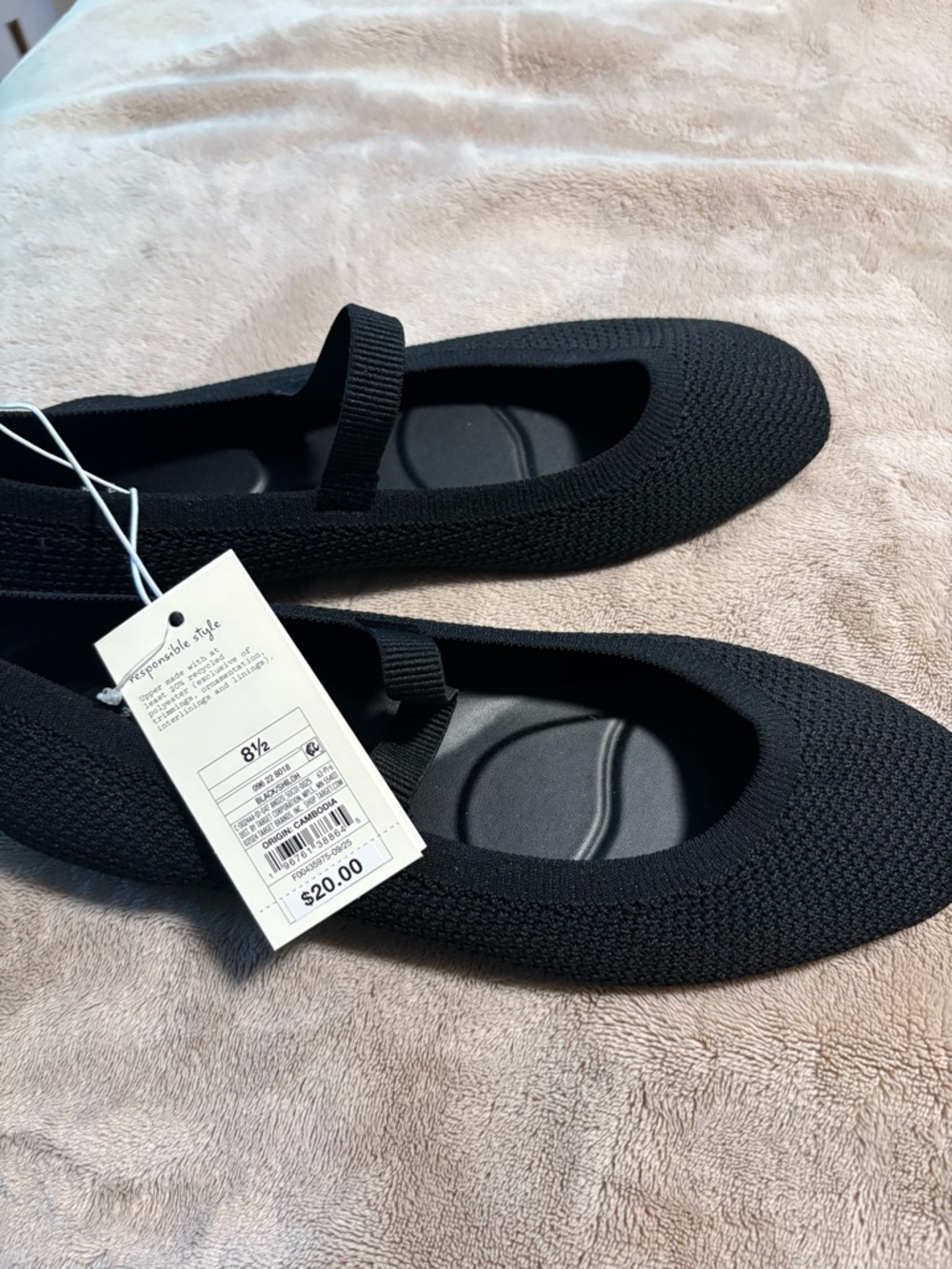 a new day Black Knit Mary Jane Ballet Flats - Picture 3 of 4